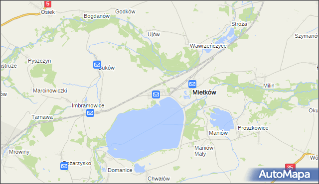 mapa Borzygniew, Borzygniew na mapie Targeo