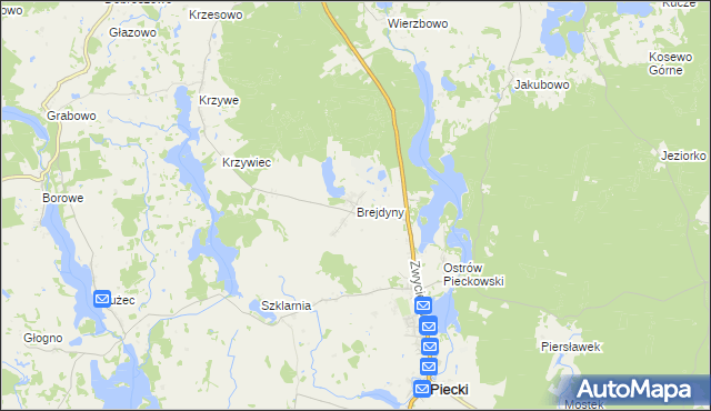 mapa Brejdyny, Brejdyny na mapie Targeo