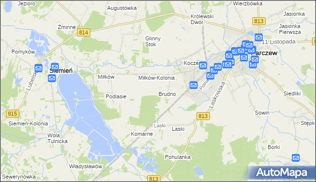 mapa Brudno, Brudno na mapie Targeo