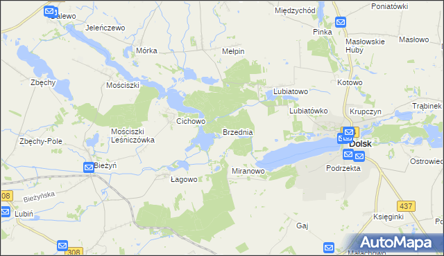 mapa Brzednia, Brzednia na mapie Targeo