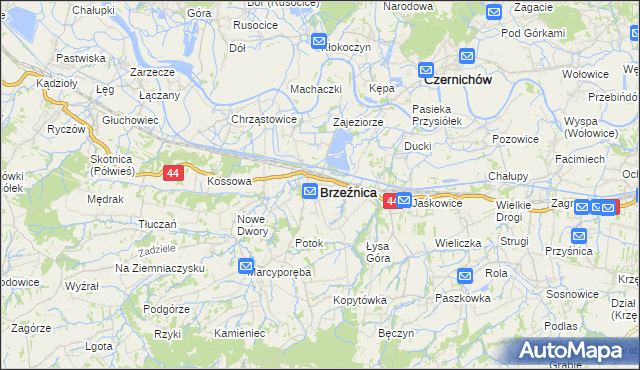 mapa Brzeźnica powiat wadowicki, Brzeźnica powiat wadowicki na mapie Targeo