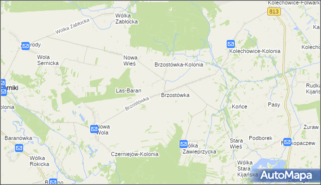 mapa Brzostówka, Brzostówka na mapie Targeo