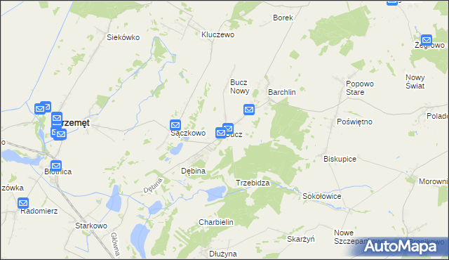 mapa Bucz, Bucz na mapie Targeo