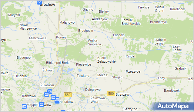mapa Budki Żelazowskie, Budki Żelazowskie na mapie Targeo