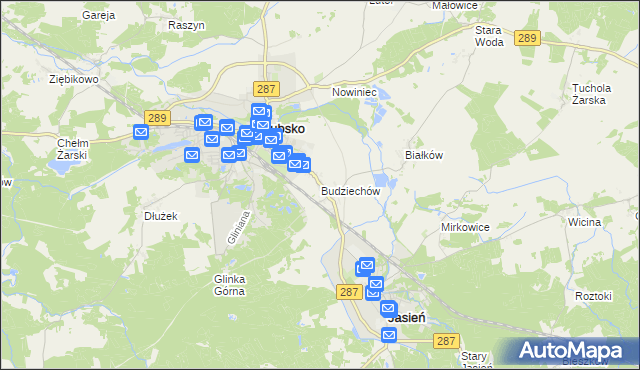 mapa Budziechów, Budziechów na mapie Targeo