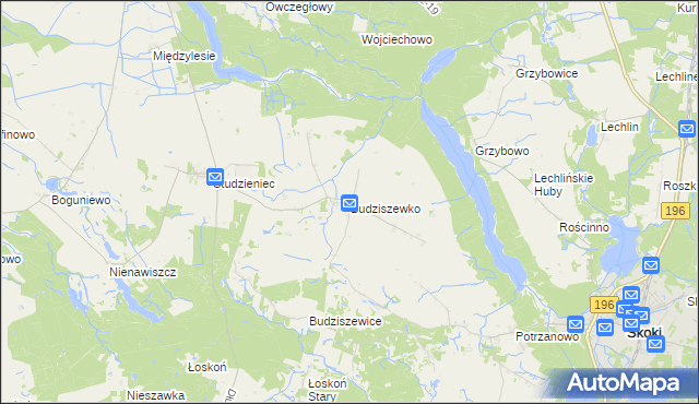 mapa Budziszewko, Budziszewko na mapie Targeo