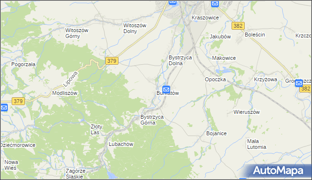 mapa Burkatów, Burkatów na mapie Targeo