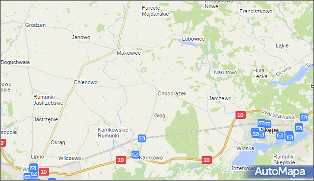 mapa Chodorążek, Chodorążek na mapie Targeo