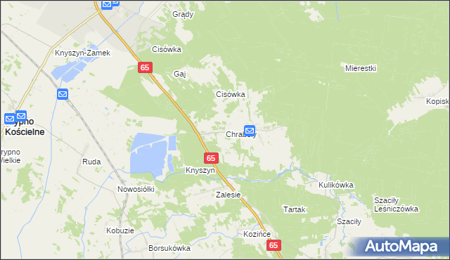 mapa Chraboły gmina Dobrzyniewo Duże, Chraboły gmina Dobrzyniewo Duże na mapie Targeo