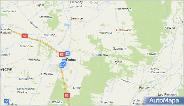 mapa Chrapczew, Chrapczew na mapie Targeo