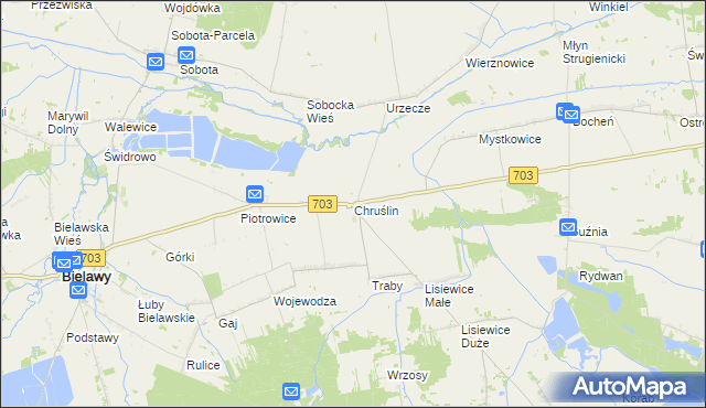 mapa Chruślin, Chruślin na mapie Targeo