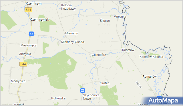 mapa Cichobórz, Cichobórz na mapie Targeo