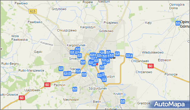 mapa Ciechanów, Ciechanów na mapie Targeo