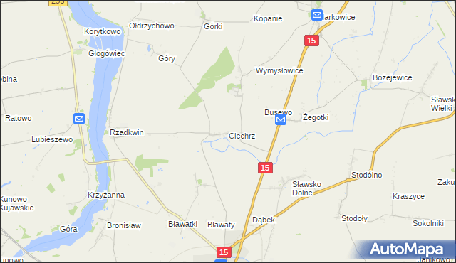 mapa Ciechrz, Ciechrz na mapie Targeo