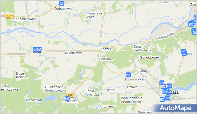 mapa Ciszkowo, Ciszkowo na mapie Targeo