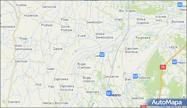 mapa Ćwików, Ćwików na mapie Targeo