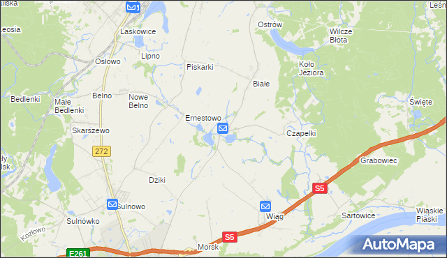 mapa Czaple gmina Świecie, Czaple gmina Świecie na mapie Targeo