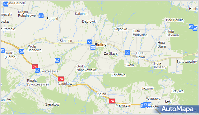 mapa Czaplów, Czaplów na mapie Targeo