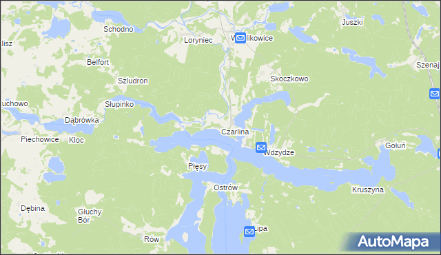 mapa Czarlina, Czarlina na mapie Targeo