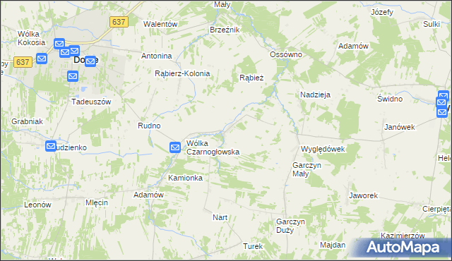 mapa Czarnogłów, Czarnogłów na mapie Targeo