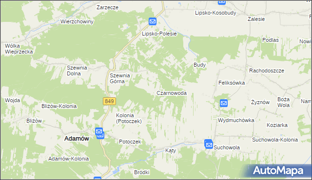 mapa Czarnowoda, Czarnowoda na mapie Targeo