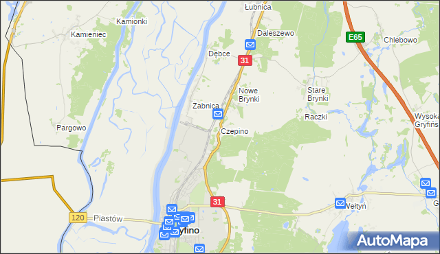 mapa Czepino, Czepino na mapie Targeo