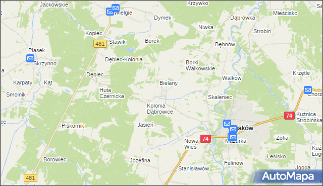 mapa Czernice gmina Osjaków, Czernice gmina Osjaków na mapie Targeo