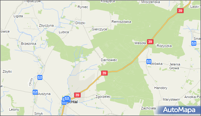 mapa Darnowiec, Darnowiec na mapie Targeo