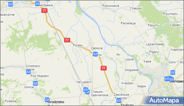 mapa Dębno gmina Leżajsk, Dębno gmina Leżajsk na mapie Targeo