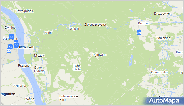 mapa Dębowiec gmina Bobrowniki, Dębowiec gmina Bobrowniki na mapie Targeo