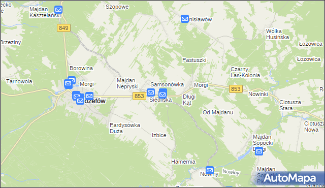 mapa Długi Kąt-Osada, Długi Kąt-Osada na mapie Targeo