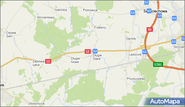 mapa Długie Stare, Długie Stare na mapie Targeo