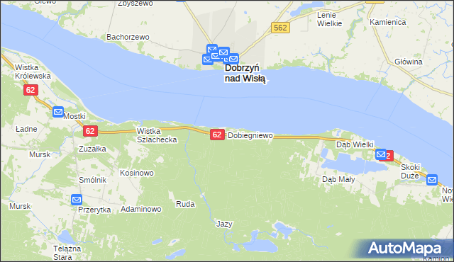 mapa Dobiegniewo, Dobiegniewo na mapie Targeo