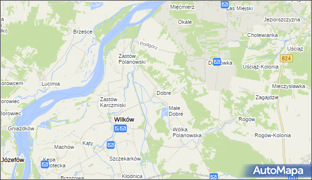 mapa Dobre gmina Wilków, Dobre gmina Wilków na mapie Targeo