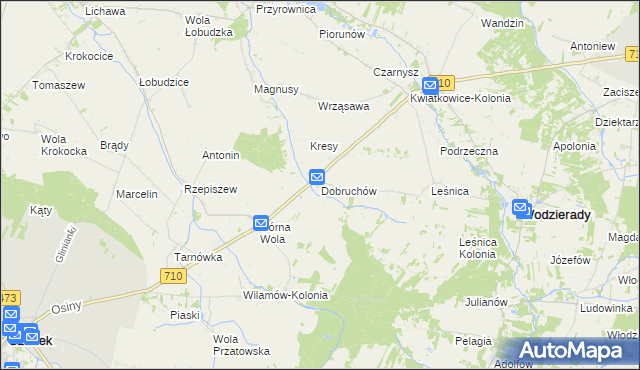 mapa Dobruchów, Dobruchów na mapie Targeo