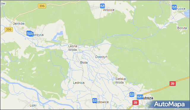 mapa Dobrzyń gmina Lubsza, Dobrzyń gmina Lubsza na mapie Targeo