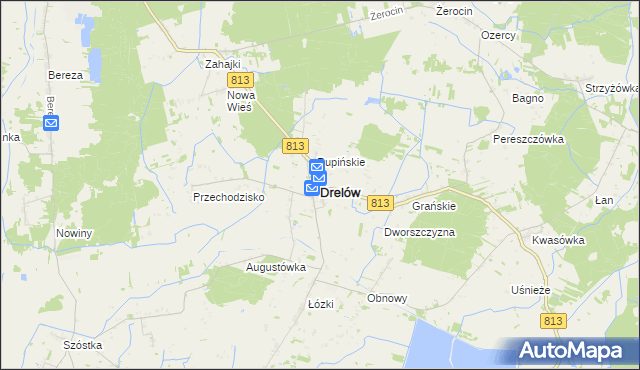 mapa Drelów, Drelów na mapie Targeo