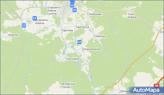 mapa Drogoszowice, Drogoszowice na mapie Targeo