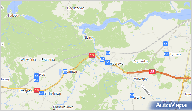 mapa Drwęca gmina Iława, Drwęca gmina Iława na mapie Targeo