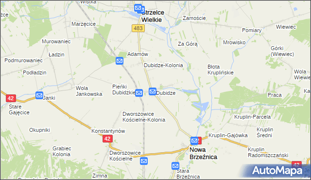 mapa Dubidze, Dubidze na mapie Targeo