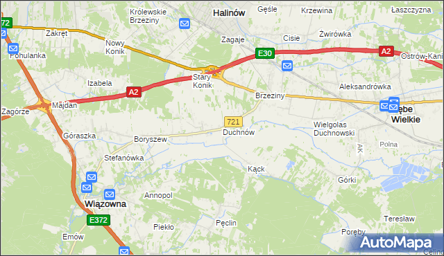 mapa Duchnów, Duchnów na mapie Targeo