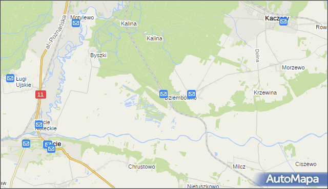 mapa Dziembówko, Dziembówko na mapie Targeo