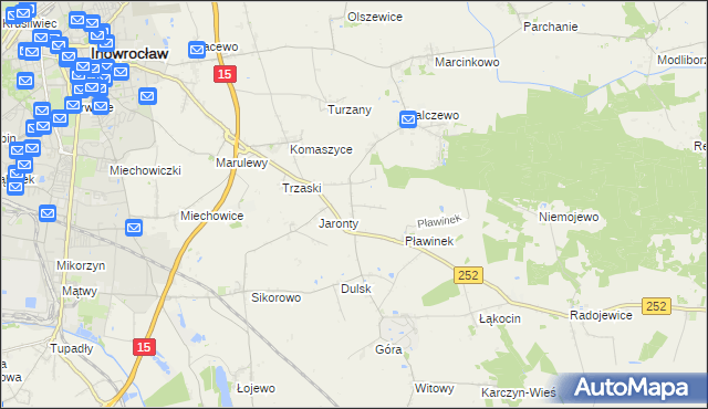 mapa Dziennice, Dziennice na mapie Targeo
