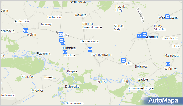 mapa Dzietrzkowice, Dzietrzkowice na mapie Targeo