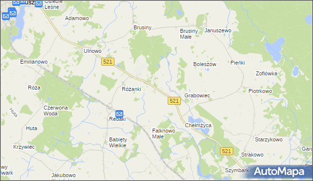 mapa Falknowo, Falknowo na mapie Targeo