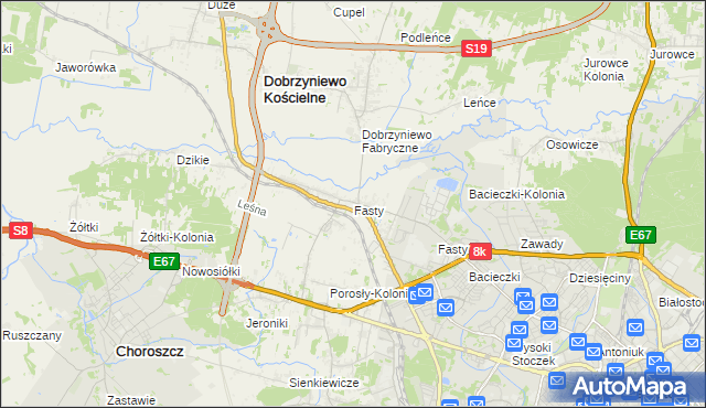 mapa Fasty, Fasty na mapie Targeo