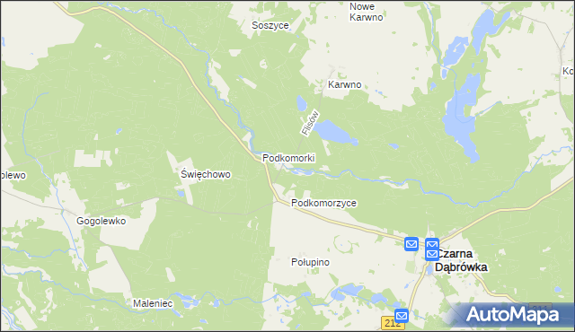 mapa Flisów, Flisów na mapie Targeo