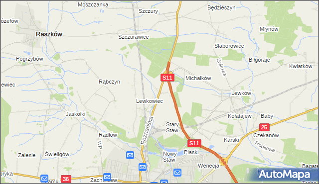mapa Franklinów, Franklinów na mapie Targeo