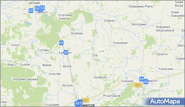 mapa Gaj gmina Świercze, Gaj gmina Świercze na mapie Targeo
