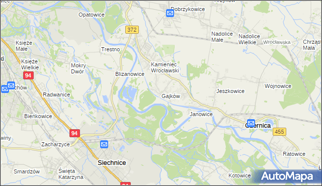 mapa Gajków, Gajków na mapie Targeo